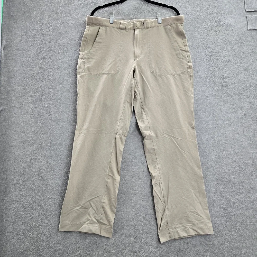 Marmot Women Pants 32 Brown Elastane Nylon Back‎ Pocket Embroidery 30